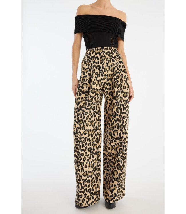 rotate jacquard midi leg pants rotate