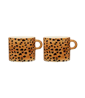 anna + nina Leopard set of 2 coffee mug