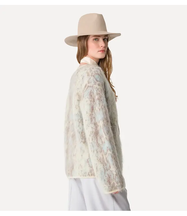 Forte forte Pulles de python alpaca jacquard sweater 14165