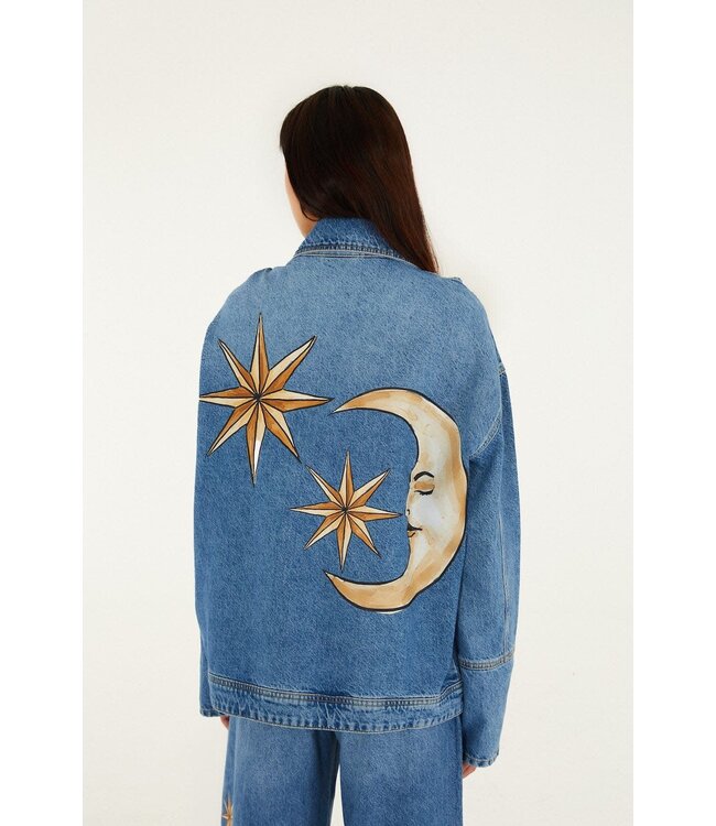 farm rio mistical denim jacket farm rio