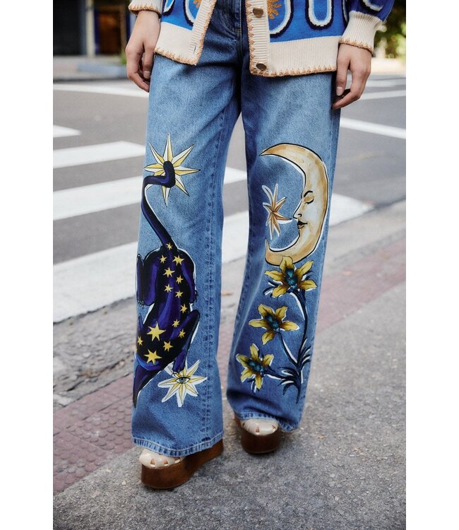 farm rio mistical denim pants Farm Rio