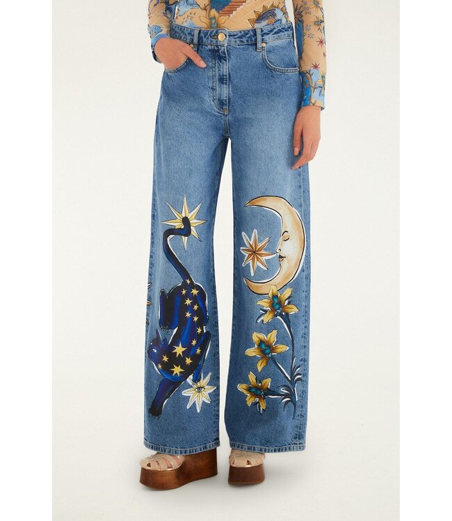 farm rio mistical denim pants Farm Rio