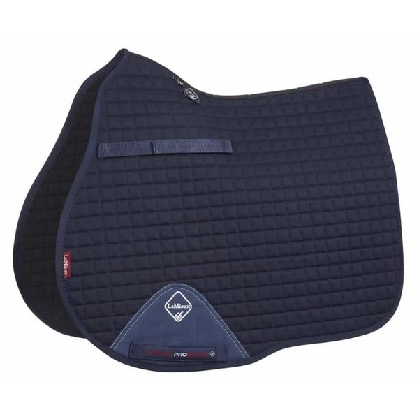 LeMieux Saddle Pad LMX Prosport Plain CC Squares Cotton Navy