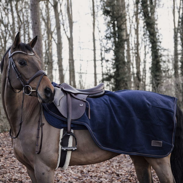 Kentucky Exercise Blanket Heavy Fleece Navy