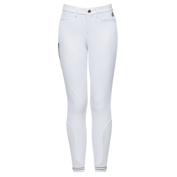 Cavalleria Toscana Perforated Logo Tape Full Grip Breeches White