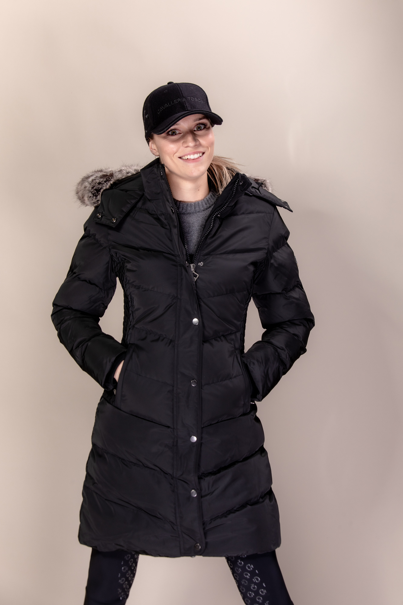 black three quarter coat