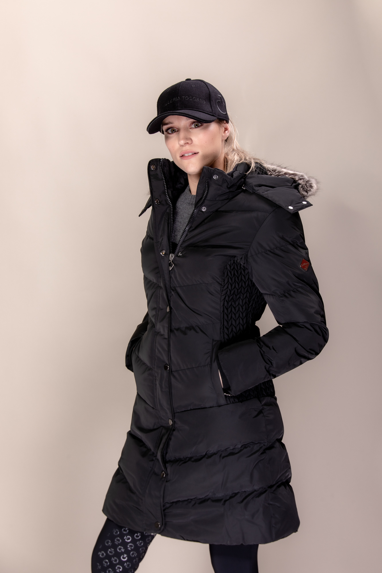 black three quarter coat