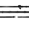 Dy'on NE 1/2 Rubber Reins With 7 Leather Loops Black