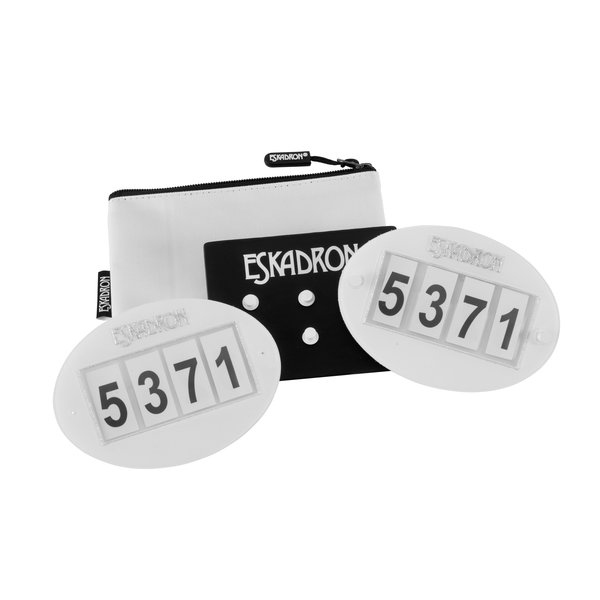 Eskadron Start Number Set Quick Pin White