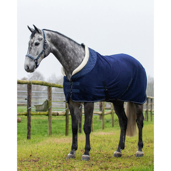 QHP Fleece Deken Brilliance Blueberry