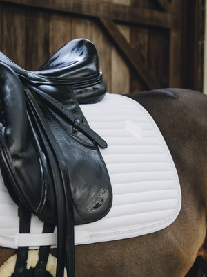 Saddle Pad Pearls Dressage White Full