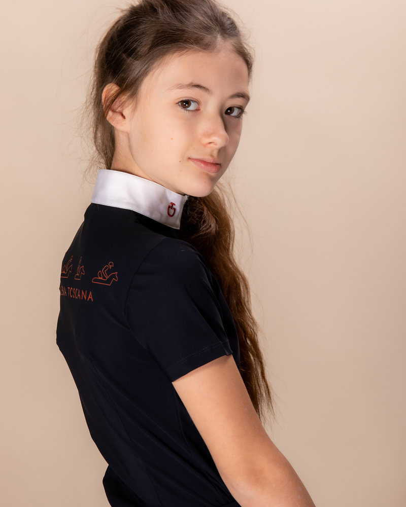 Cavalleria Toscana Cavalleria Toscana Girls Jersey Comp. Shirt 7901 Navy