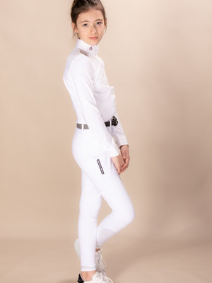 Piping Logo Grip Breeches White