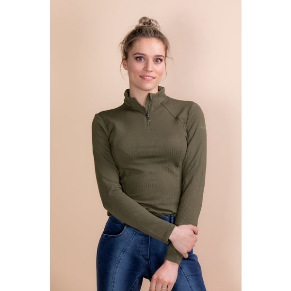 LeMieux Alice Quarter Neck Zip Moss