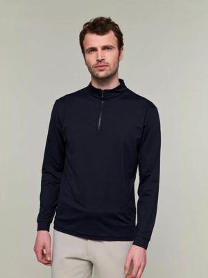 Albe Long Sleeve Technical Riding Polo Navy