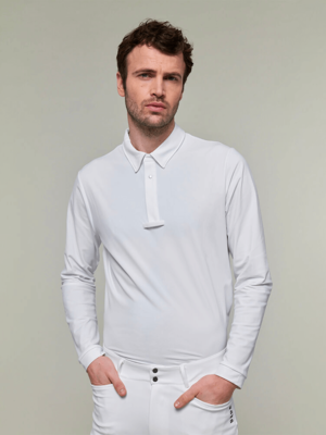 Vitali Long Sleeve Show Polo White