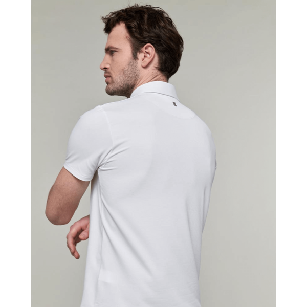 DADA Blue Short Sleeve Competition Polo White