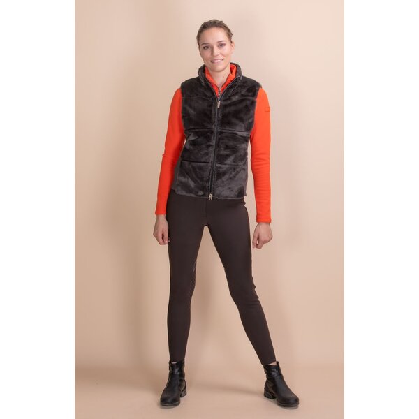 Equiline Eco Fur Vest Evilae Liquorice