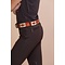 Ucha Cognac Leather Polo Belt Orange/Beige