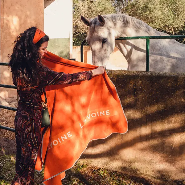 L'Evoine Terry Blanket Terra Orange