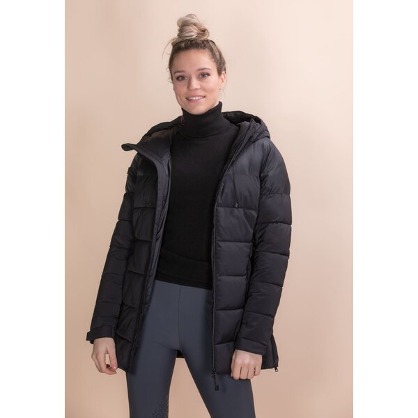 Cavalleria Toscana Long Hooded Nylon Puffer Jacket With Belt 9999