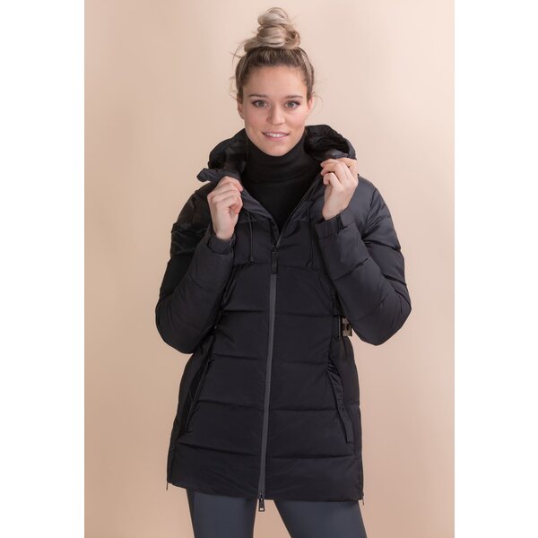 Cavalleria Toscana Long Hooded Nylon Puffer Jacket With Belt 9999