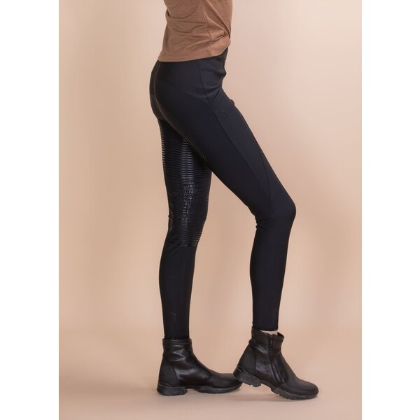 Nylon Knit Waistband CT Full Grip Leggings 9999 - House of Horses