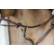 Dy'on NE Rubber Reins With 7 Leather Loops Plaited Finish Brown