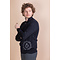 Cavalleria Toscana Jacquard CT Orbit Merinos Blend Half-Zip Sweater 7901