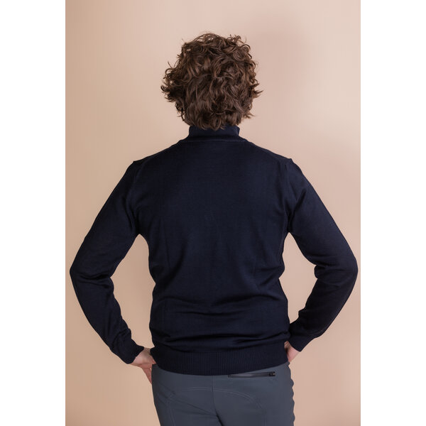 Cavalleria Toscana Cavalleria Toscana Jacquard CT Orbit Merinos Blend Half-Zip Sweater 7901