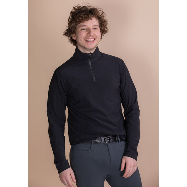 Cavalleria Toscana Cavalleria Toscana Men's Tech Jersey Mock Zip Turtleneck 9999