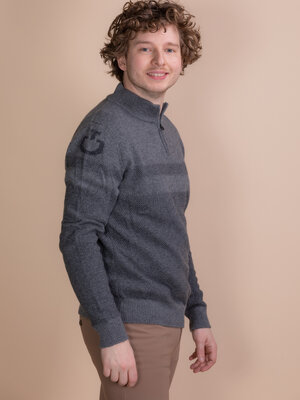 Men's Winter Wool Half Zip Turtleneck Sweater 8989