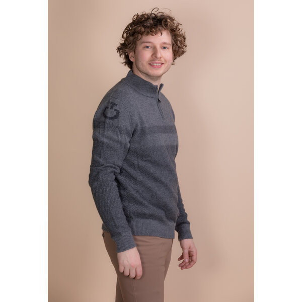 Cavalleria Toscana Men's Winter Wool Half Zip Turtleneck Sweater 8989