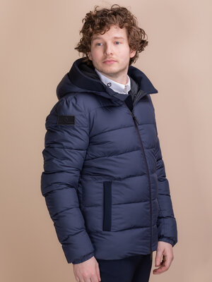 Quilted Nylon Hooded Puffer Fleece 7901