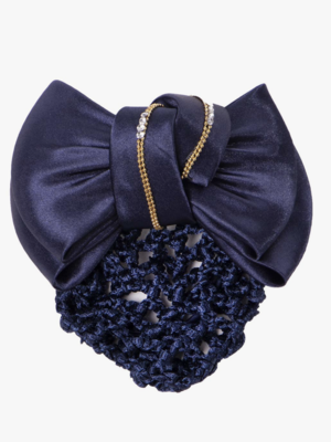 Hair bow Golden Navy