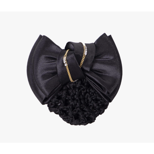 QHP Hair bow Golden Black