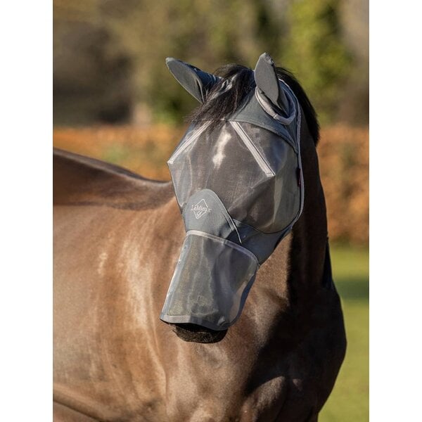 LeMieux Amour Shield Pro Fly Mask- Full Nose & Ears Grey