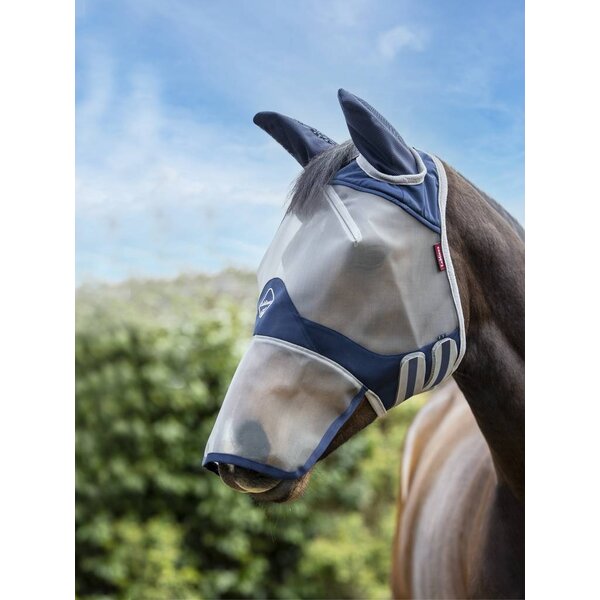 LeMieux Amour Shield Pro Fly Mask- Full Nose & Ears Navy/Gray
