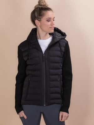 Hybrid Puffer Tech Knit Hooded Jacket 9999