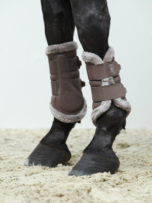 Tendon Boots Mesh Faux Fur Classic Sports Smoke Taupe