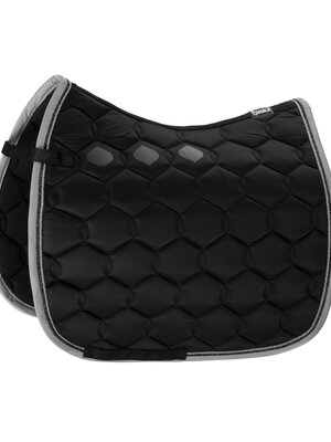 Zadeldek Glossy Wave Contrast Black Dressage Full