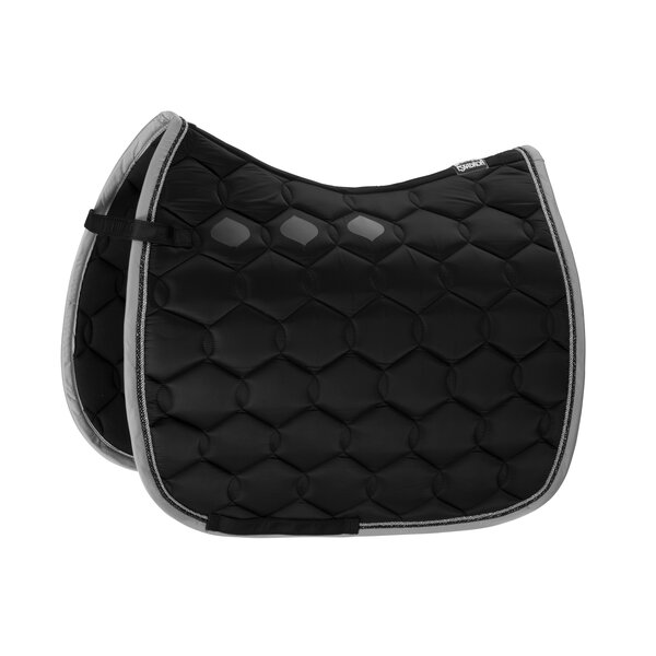 Eskadron Zadeldek Glossy Wave Contrast Black Dressage Full