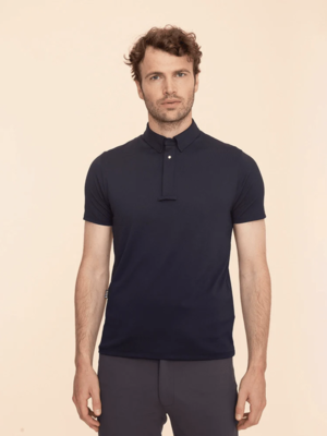 Blue Short Sleeve Riding Polo Navy