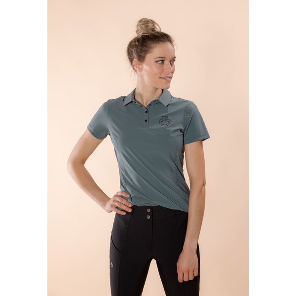 Cavalleria Toscana Jersey With Perforated Insert S/S Training Polo 5900