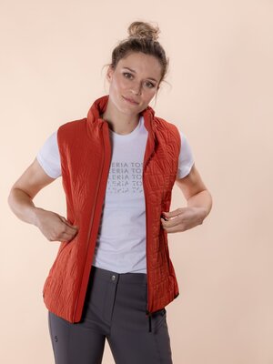 Lightweight Puffer Vest With Hidden Hood 3500