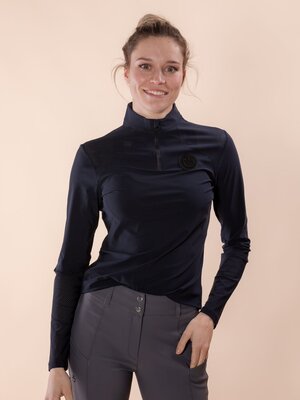 Jersey With Perforated Insert L/S Zip Training Polo 7901