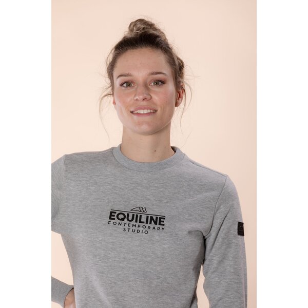 Equiline Women's Roundneck Sweatshirt Cery Grey Melange