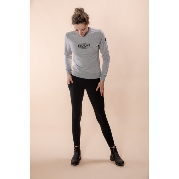 Equiline Women's Roundneck Sweatshirt Cery Grey Melange