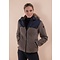 Trolle Techno Pile Padded Sherpa with Hood Navy/Taupe