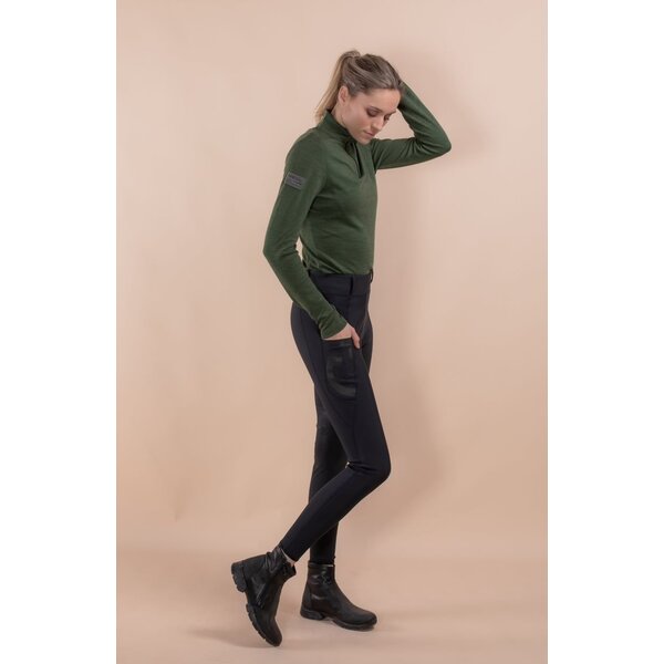 Cavalleria Toscana Tech Wool Half Zip Training L/S 5P00